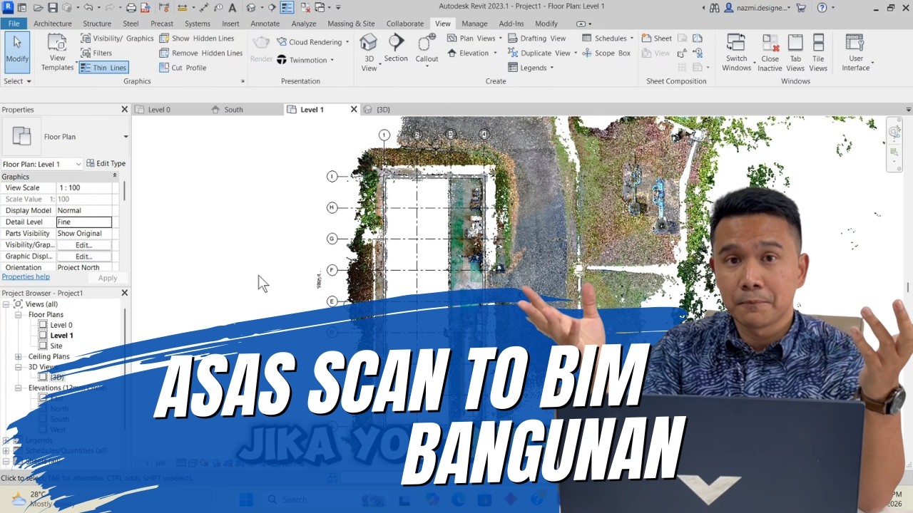 Asas Scan to BIM Bangunan guna Revit