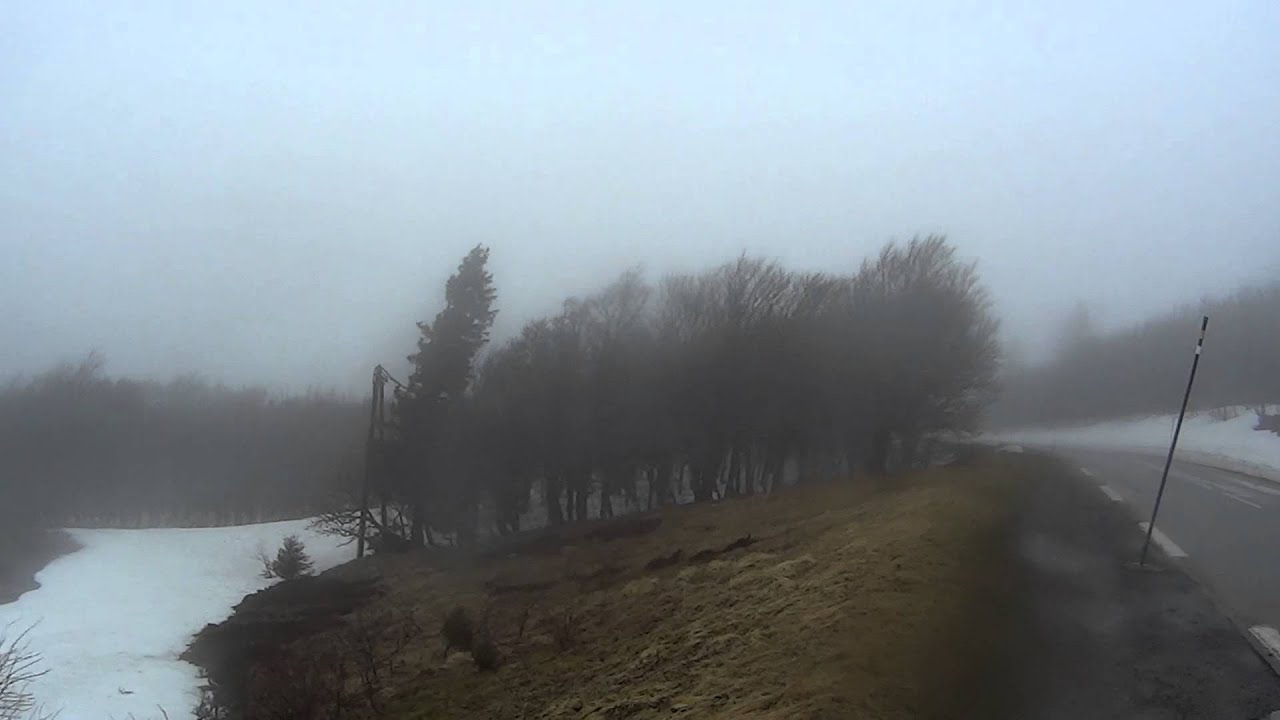 Tempête crêtes vosgiennes 31/03/2015, France.