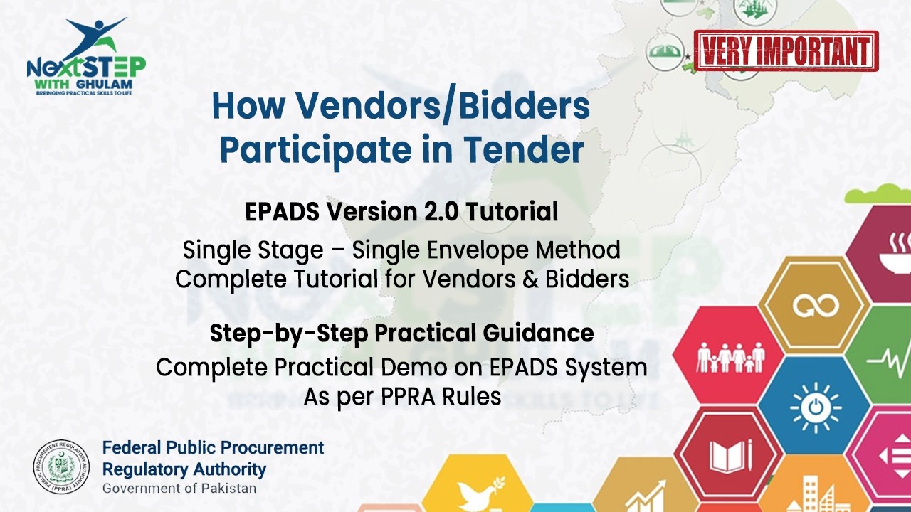How to Participate in Single Stage Tender | EPAD Version 2.0 (Vendor Guide) | Step-by-Step