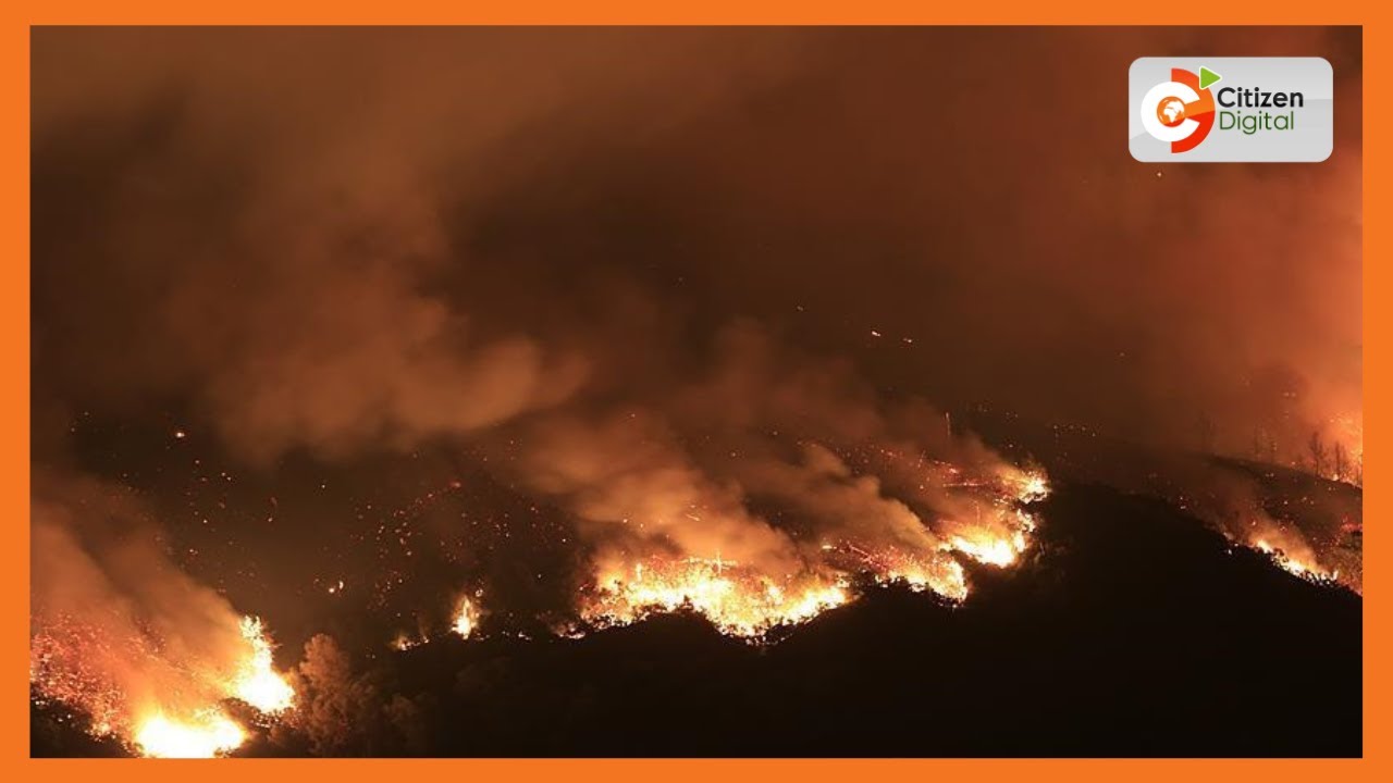 Fierce fire in Aberdare forest leaves two KWS officers dead