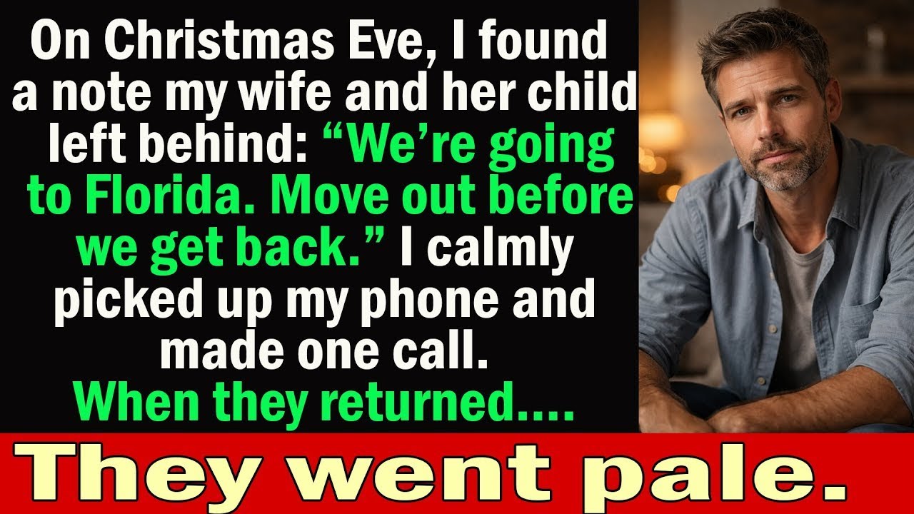 On Christmas Eve, I Found a Note from My Wife: “Move Out Before We Get Back”...