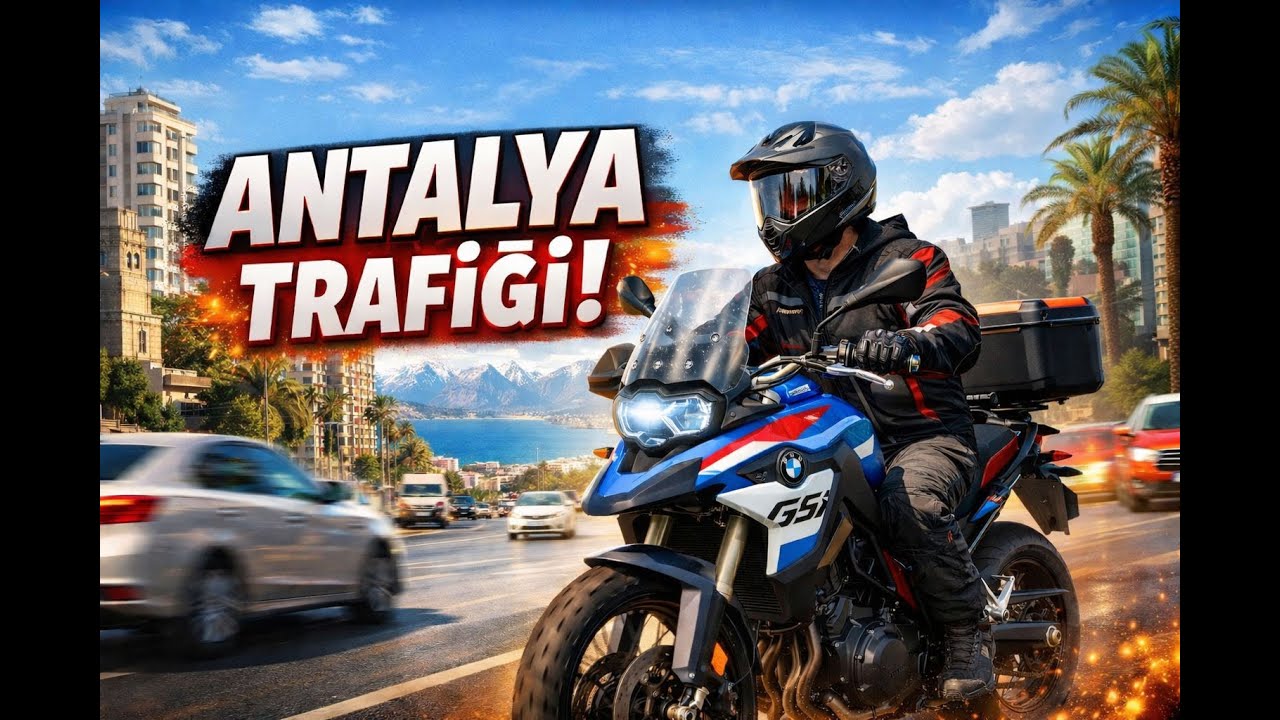 BMW F800 GS ile Antalya Şehir İçi Sürüş Deneyimi (Gündüz Trafiği)