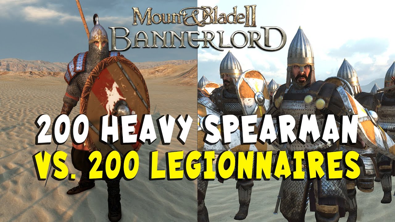 200 Sturgian Heavy Spearman vs. 200 Legionary in Bannerlord