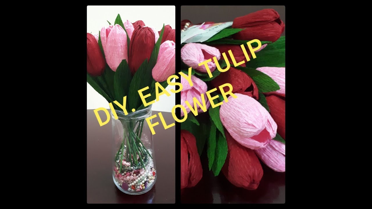 Tulip Flower very easy method||DIY CRAFT