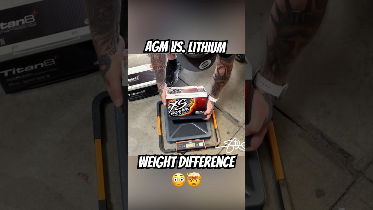 AGM vs. Lithium Batteries the weight difference is mind blowing 🤯