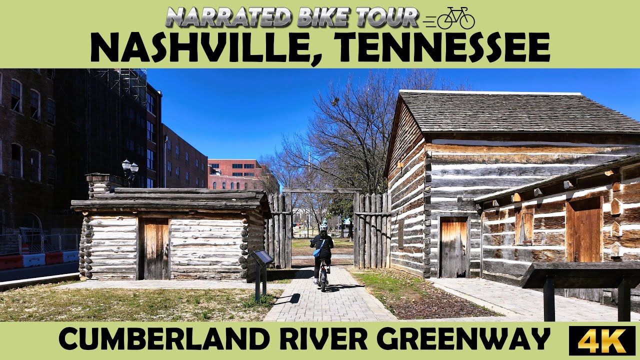 🚴‍♂️Nashville, Tennessee - Cumberland River Greenway 🌊🌳4K Bike Ride