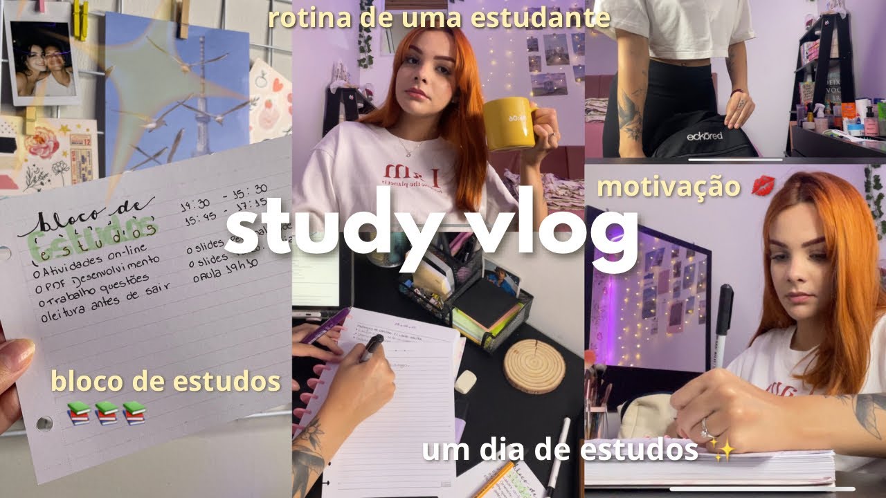 STUDY VLOG produtivo ✨ um dia de estudos 🧚🏻‍♀️