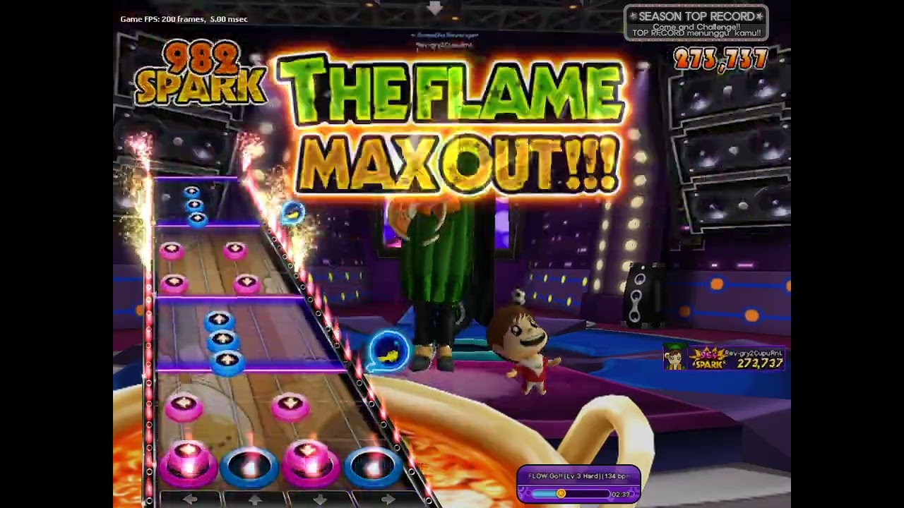 The Fiery Concert - FLOW - Go!! (Lv 3 Hard) with Flame Out