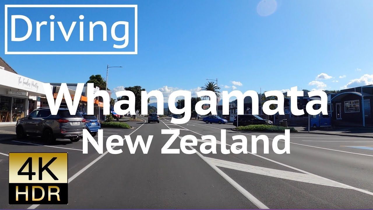 4K - Driving Whangamata, New Zealand
