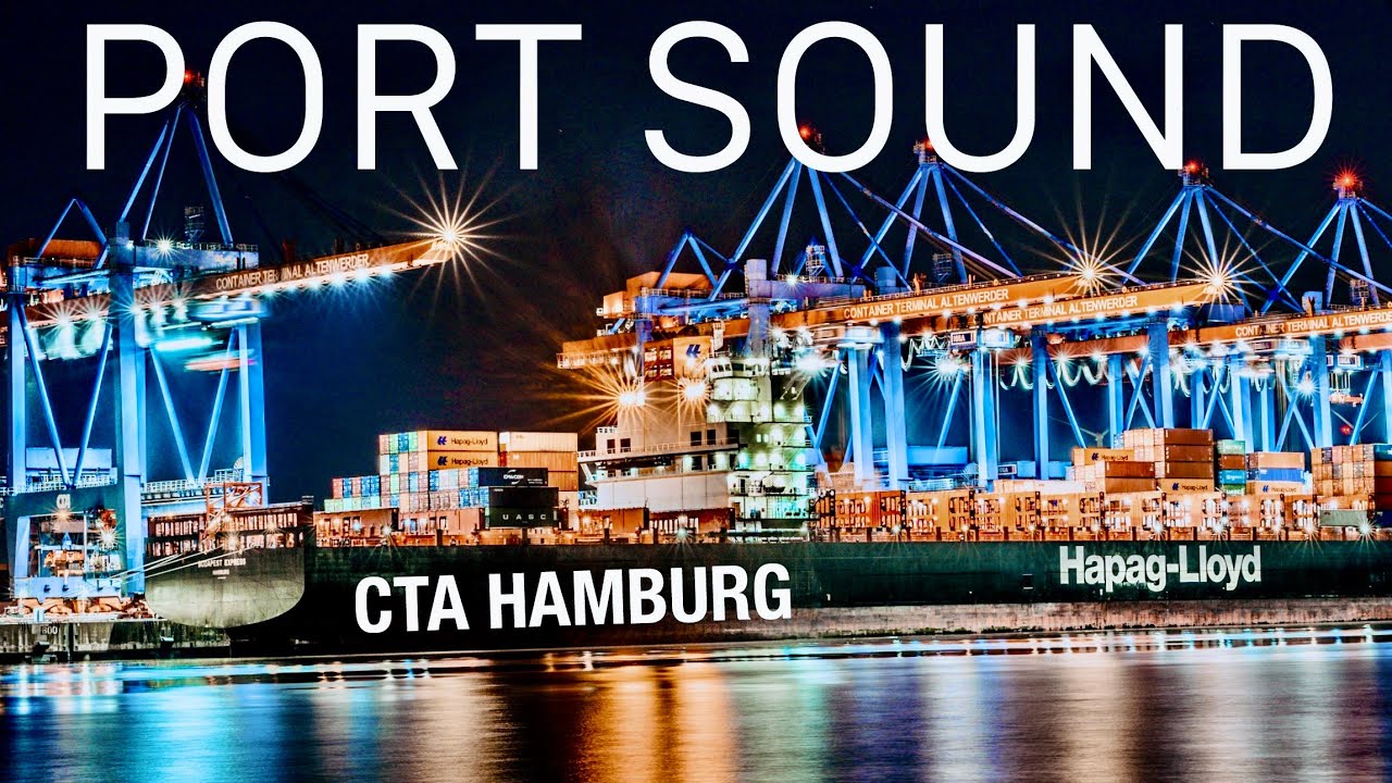🇩🇪 ⚓️ PORT SOUND Hamburg CTA  #brownnoise  #deepsleep  #containership CONTAINER TERMINAL ALTENWERDER