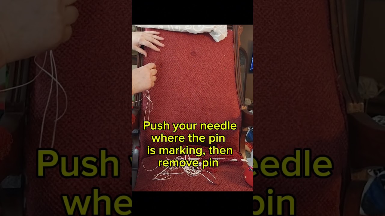 How to tuft upholstery buttons on furniture #furniture #upholstery #tufting #tufts