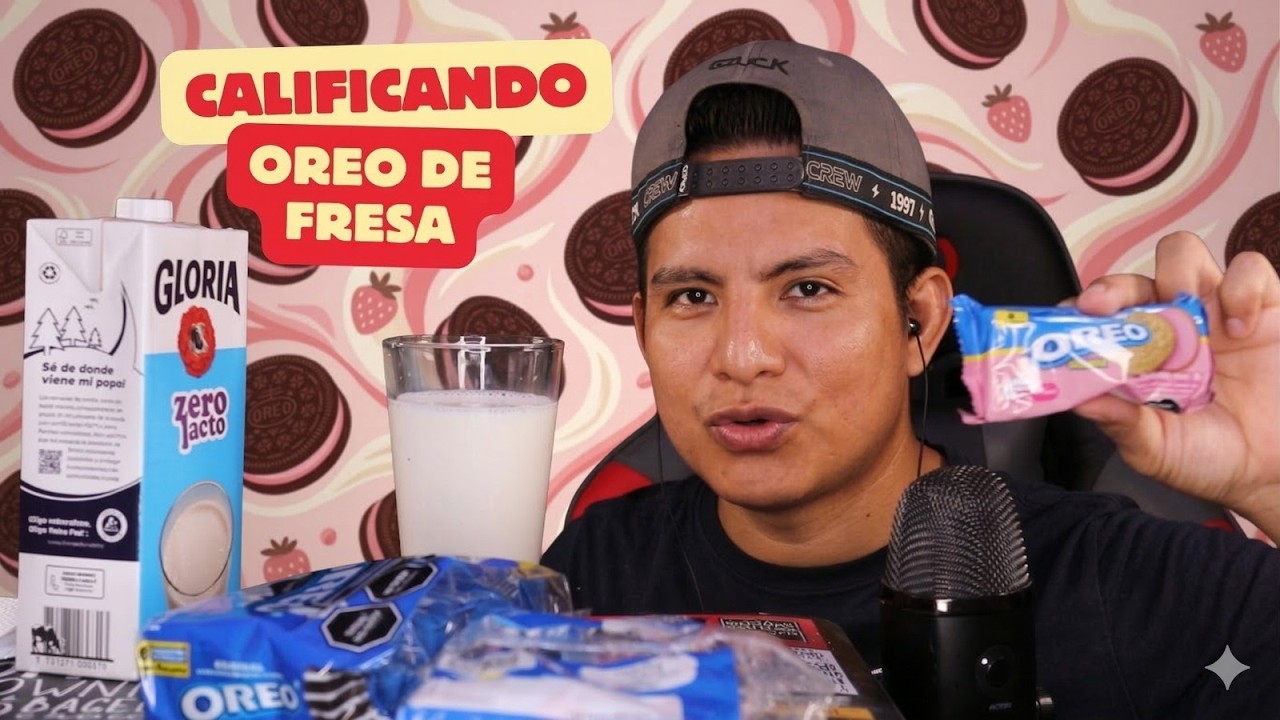 CALIFICANDO OREOS de FRESA CON VAINILLA - ASMR