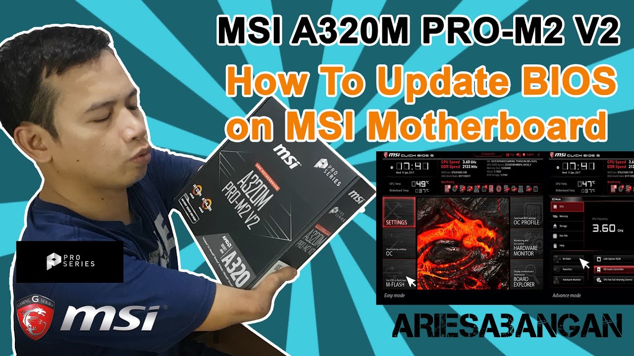 How To Update BIOS on MSI A320m Pro-M2 V2 Motherboard Step by Step | ARIESABANGAN