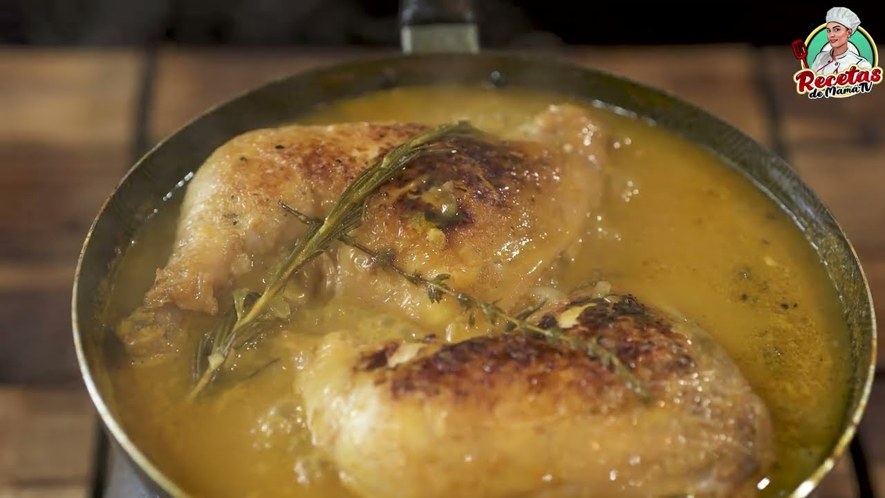 Pollo en salsa de mandarina / cómo preparar el pollo / recetas con pollo