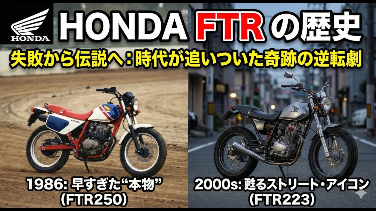 ホンダ・FTR：失敗から伝説へ。時代が追いついた奇跡の逆転劇