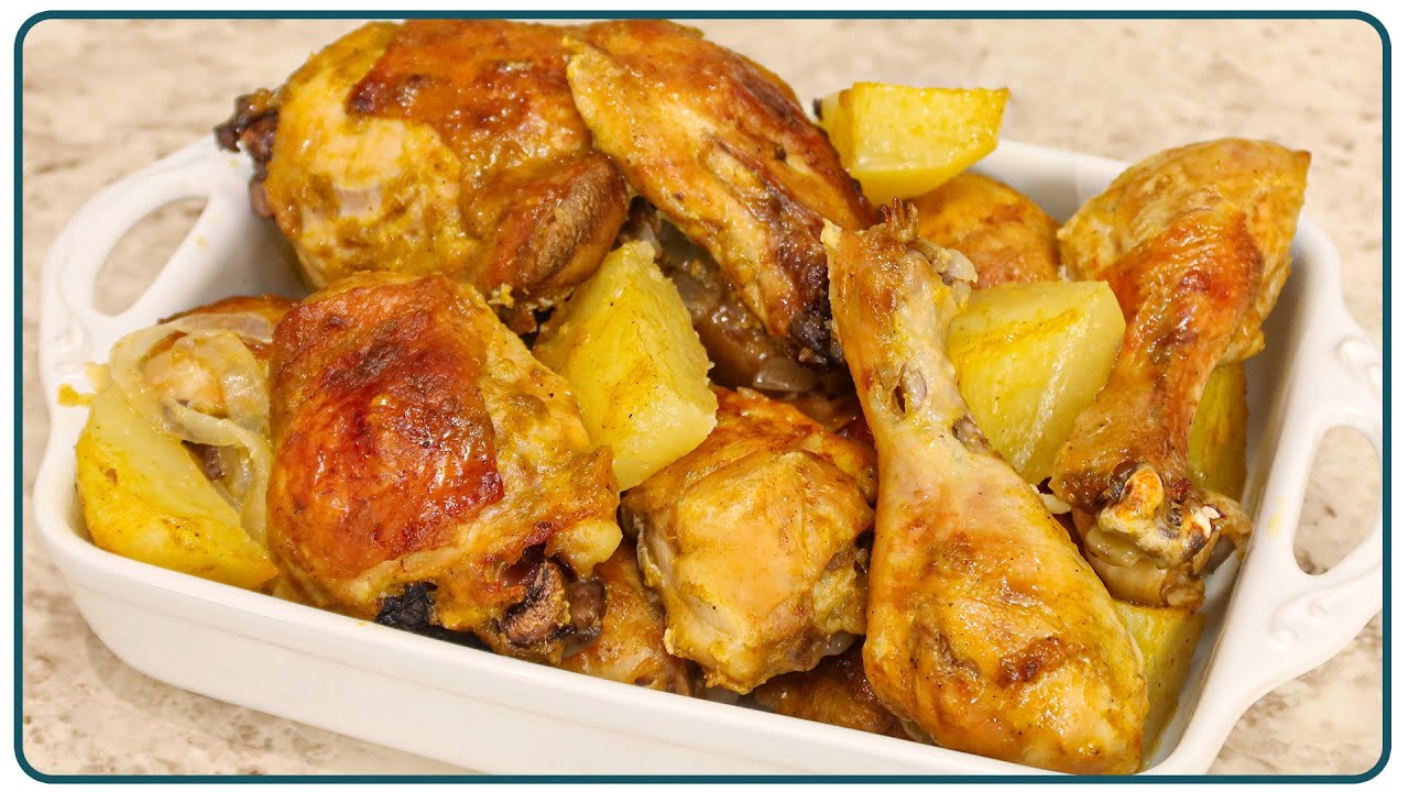 FRANGO ASSADO COM BATATAS F&Aacute;CIL | Nandu Andrade