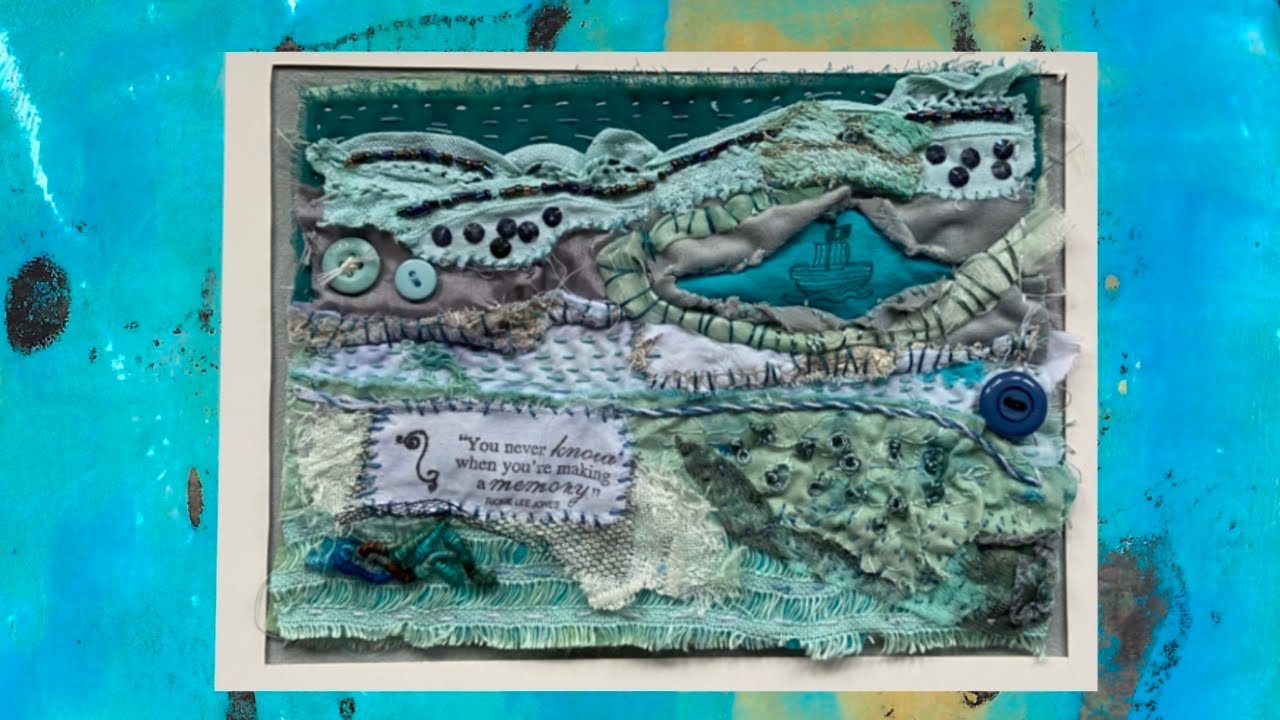 Slow Stitching | Abstract Coastal Inspired Textile Stitching