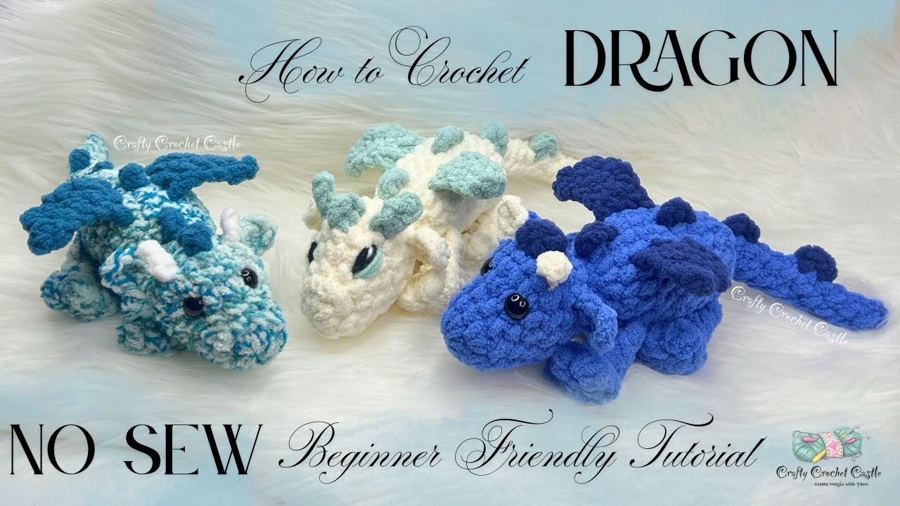 How to Crochet a Dragon | No Sew Beginner Friendly Tutorial | Snuggler | Plush