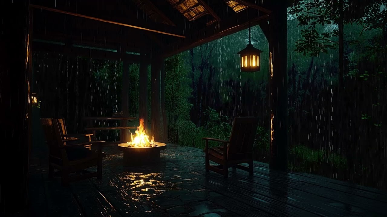 Midnight Jungle Thunderstorm Soundscape | Deep Sleep Atmosphere for Anxiety Recovery and Calm.