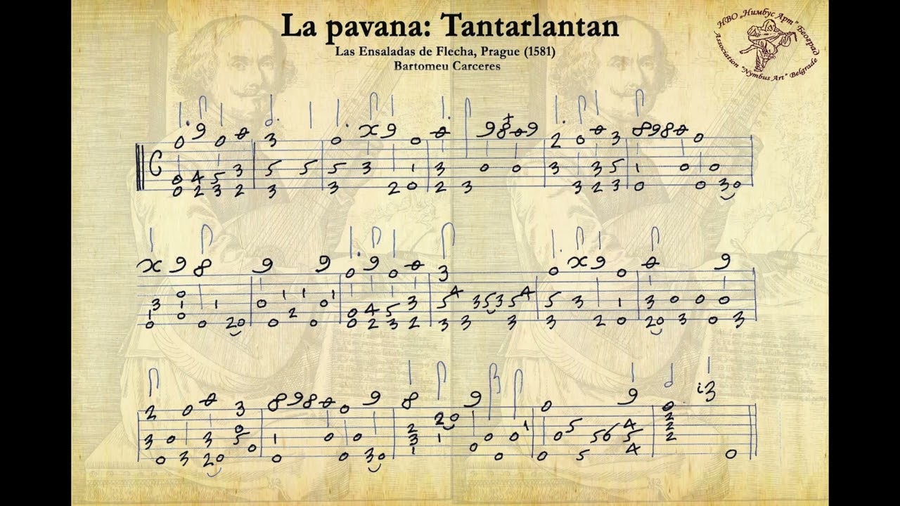 La Pavana &ndash; Tantarlantan - Bartomeu C&aacute;rceres - za Teorbu (chitarrone)