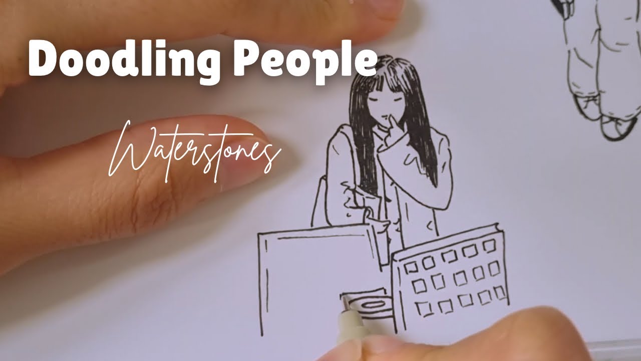Drawing People at Waterstones, Picaddilly | A Calm London Art Vlog