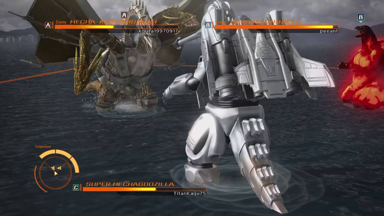 Godzilla (PS4) Online VS: Super Mechagodzilla vs. Mecha-King Ghidorah vs. Burning Godzilla