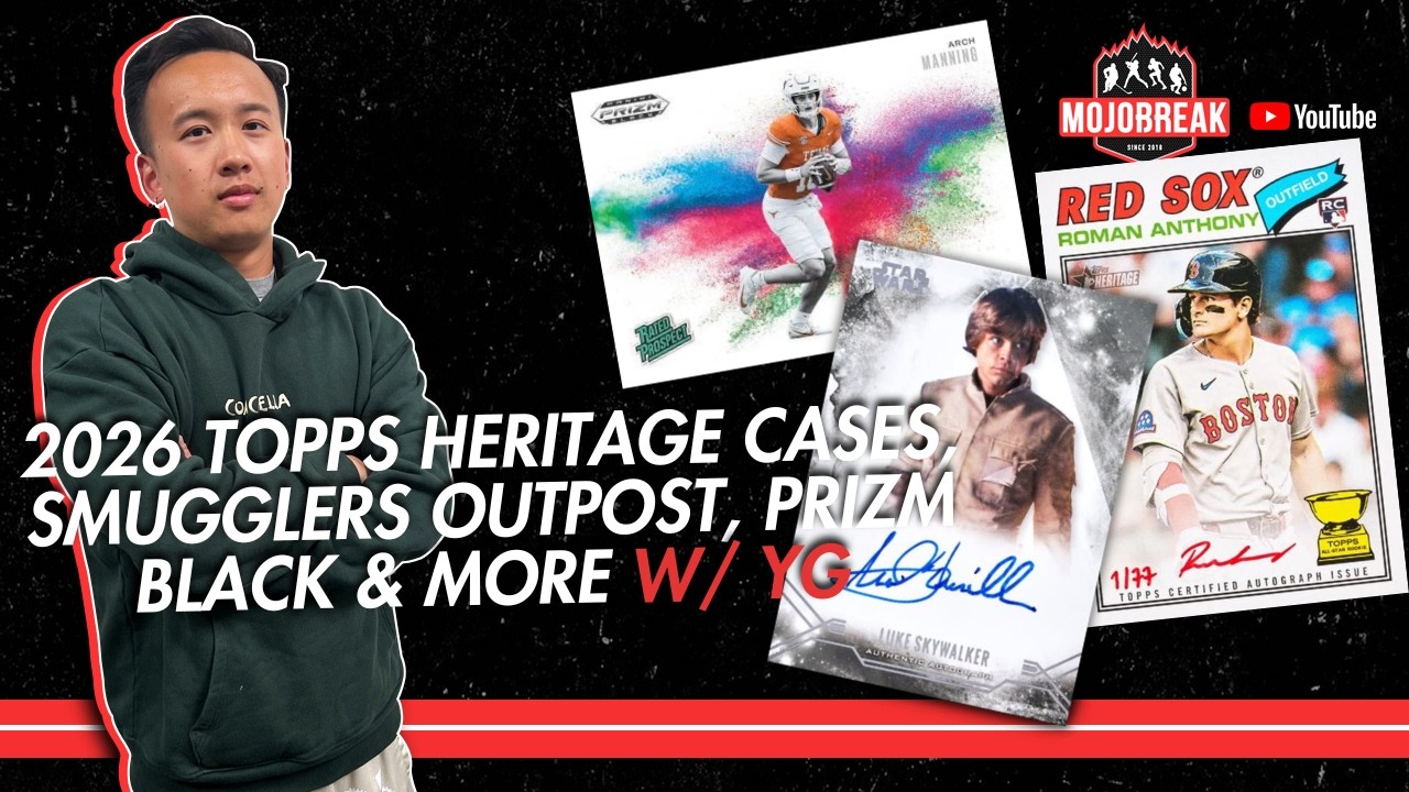 2026 Topps Heritage MLB Cases, 2025 Prizm Black NFL, 2025 Smugglers Outpost Release w/ YG - 3.18.26