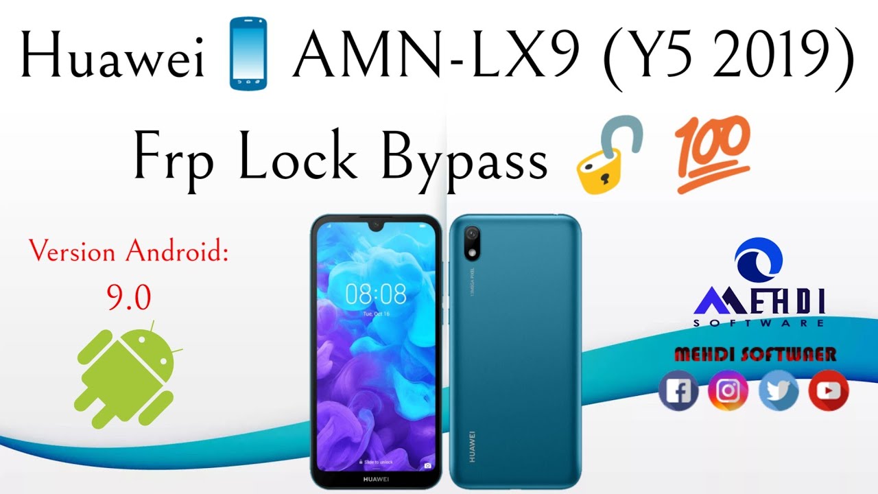 Huawei📱AMN-LX9 (Y5 2019) Frp Lock Bypass🔓💯طريقة تخطي حساب جوجل بعد الفورمات