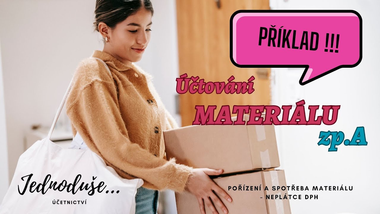 POŘÍZENÍ MATERIÁLU do 5 minut - SHRNUTÍ - řešený příklad - účetnictví jednoduše