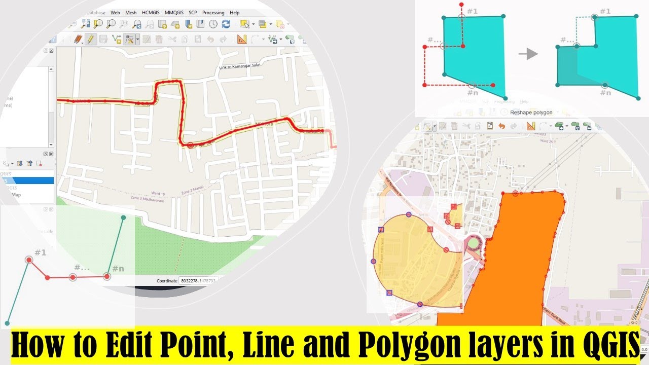 Учебники QGIS 19: Как редактировать точечные, линейные и полигональные слои в QGIS | Оцифровка | ...