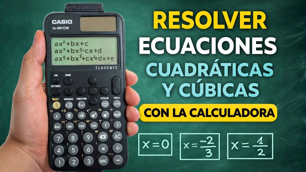 Solo te toma 10 segundos resolver una ecuación cuadrática o cúbica ¡Tutorial!