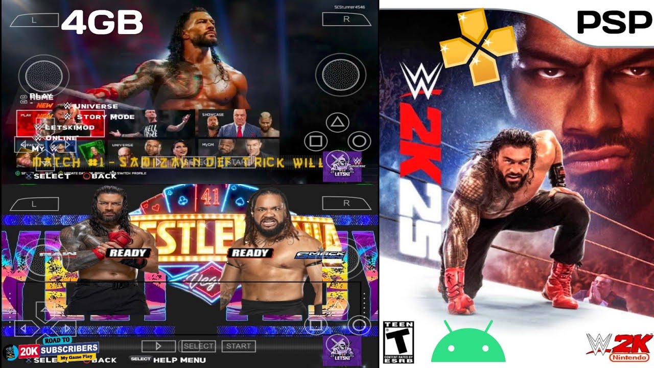 Новая игра WWE 2K25 PSP для эмулятора PPSSPP на Android | Мой игровой процесс