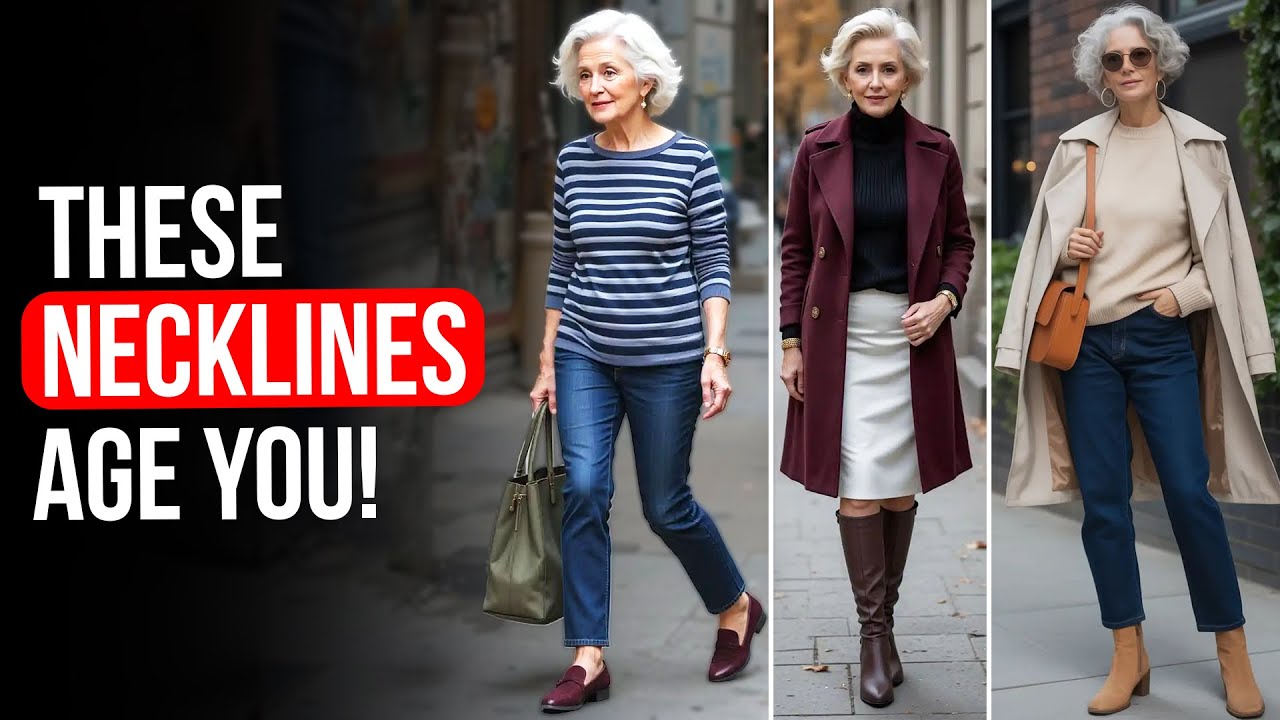 STOP Wearing These 10 Necklines After 50  (That CHEAPEN Your Look!)