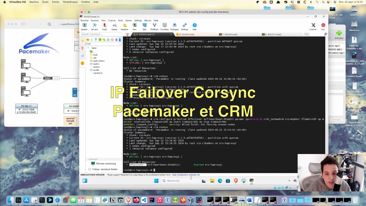 🖥️ Haute Disponibilité - IP failover Corosync Pacemaker CRM (3/3)