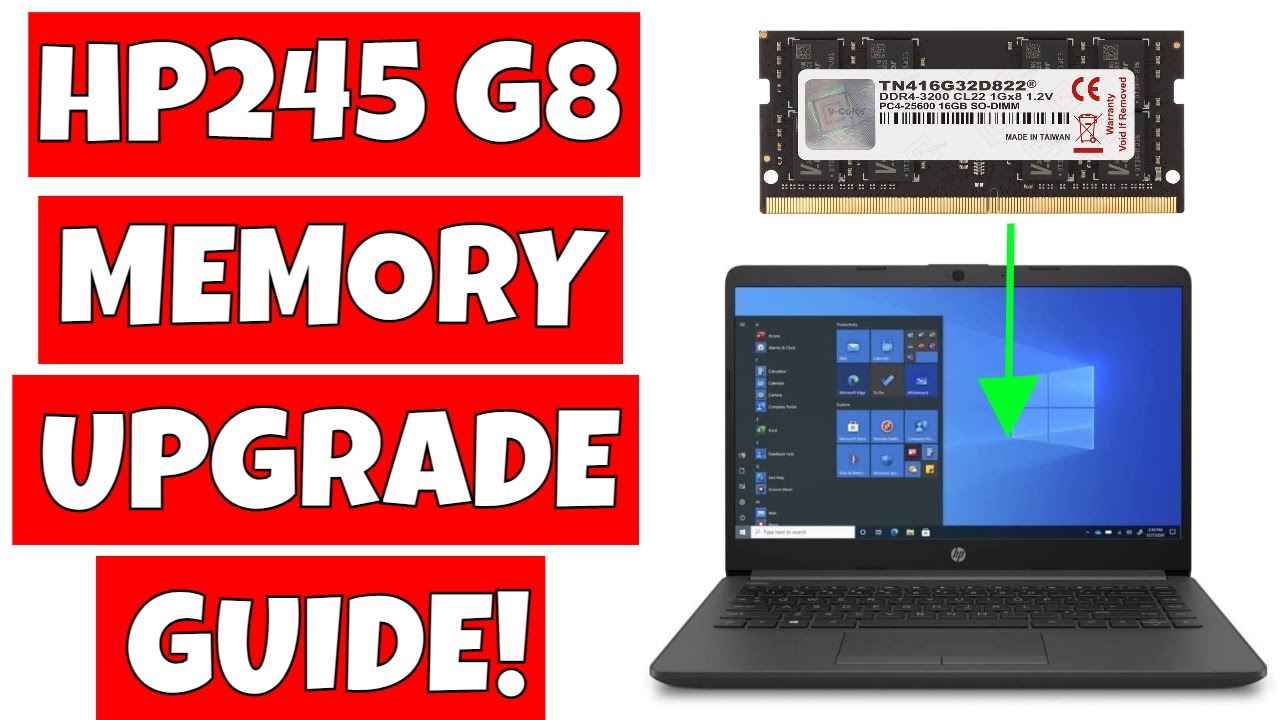 How To Upgrade HP245 G8 Memory RAM With 16GB V Color 3200mhz SODIMM TN416G32D822