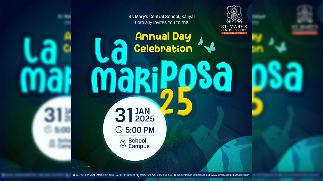 St. Mary's Central School, Kaliyal  | Annual Day Celebration | La mariposa 25