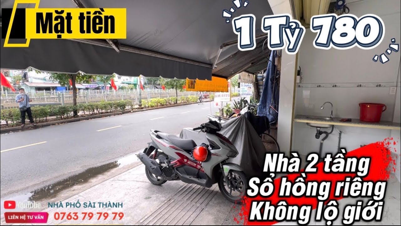 Quận 6. Nhà mặt tiền giá chỉ 1 tỷ 780tr sổ hồng riêng HC không lộ giới. 6x2m #0763797979 #0901014040