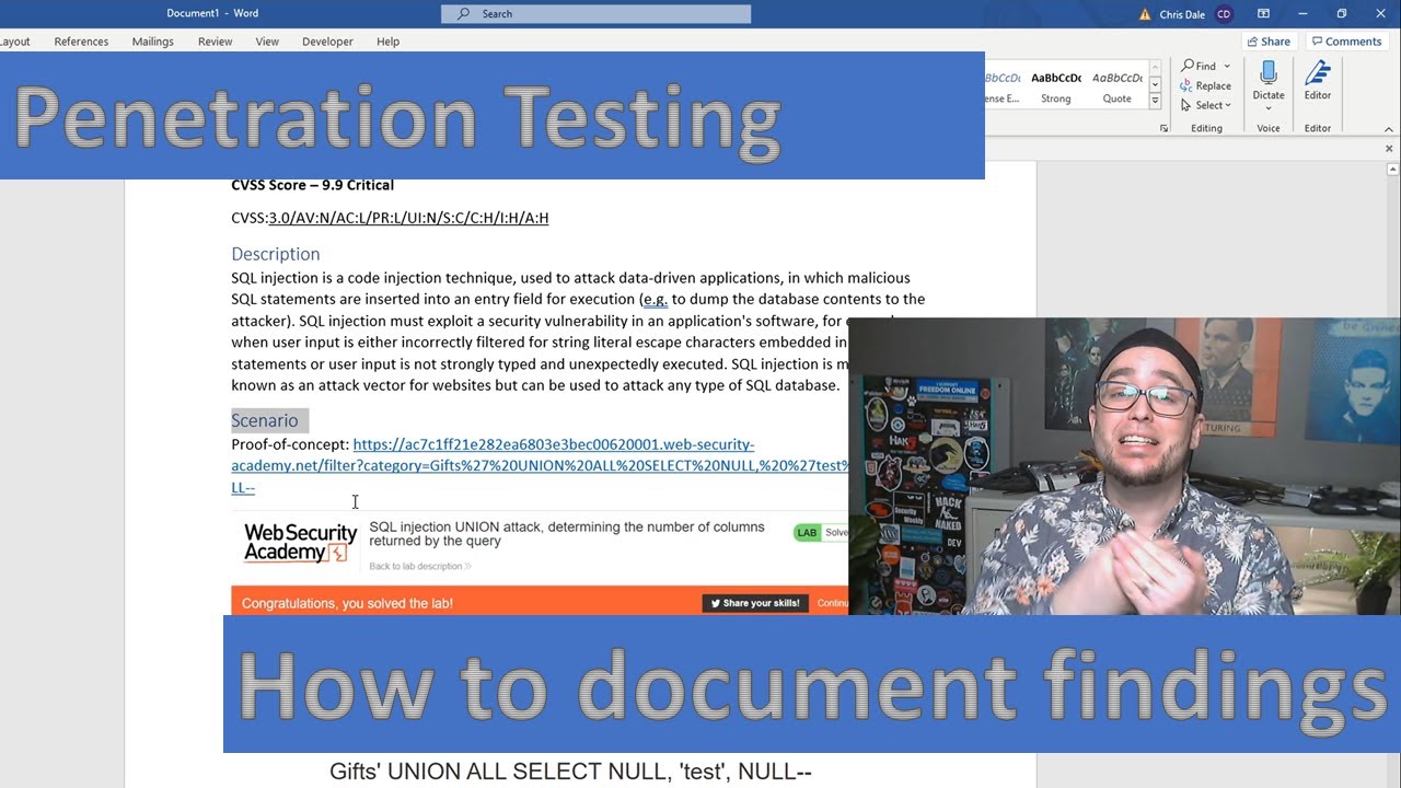 How to document Penetration Testing Findings