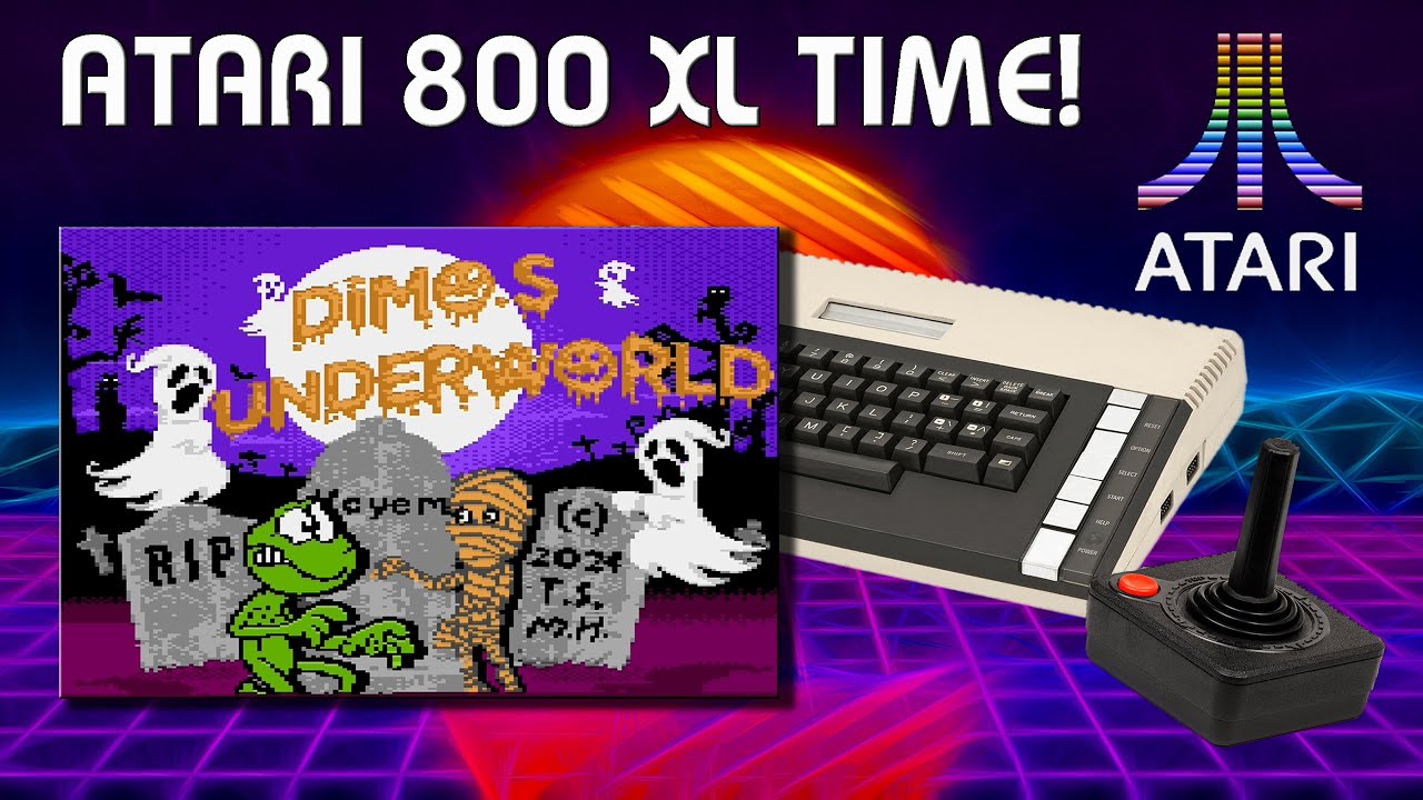 #2457 Atari 800XL Homebrew Time!...Dimo's Underworld: Süsses und Schlüssel sammeln [Atari 8Bit]