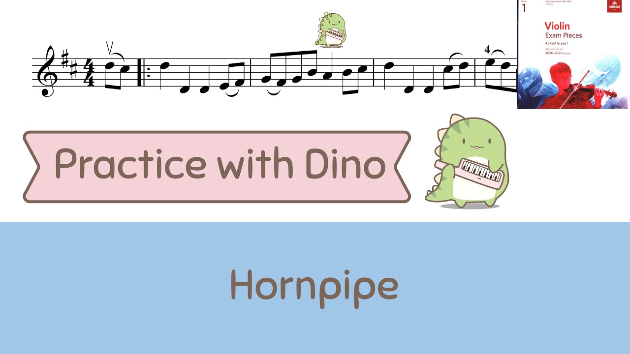 Hornpipe - Peter Martin  (ABRSM 2020-2023 violin grade 1 - A3) play along + piano accompaniment