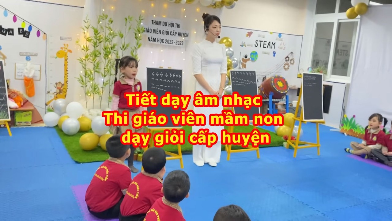 Tiết dạy âm nhạc thi giáo viên giỏi cấp huyện