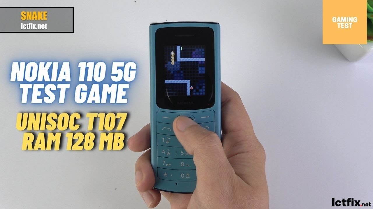 Nokia 110 4G Test Game | Unisoc T107, RAM 128 MB Snake, Nitro Racing, Tetris, Football Cup and More