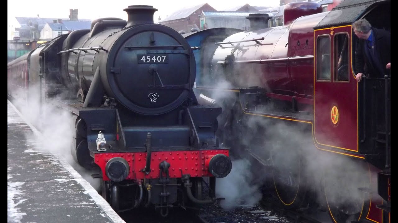 44871 & 45407 (Double-Head) FOOTPLATE RIDE on East Lancs Railway 17/1/2015