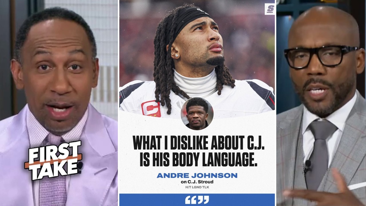 FIRST TAKE| Stephen A. Smith reacts to Texans Andre Johnson critics CJ Stroud 