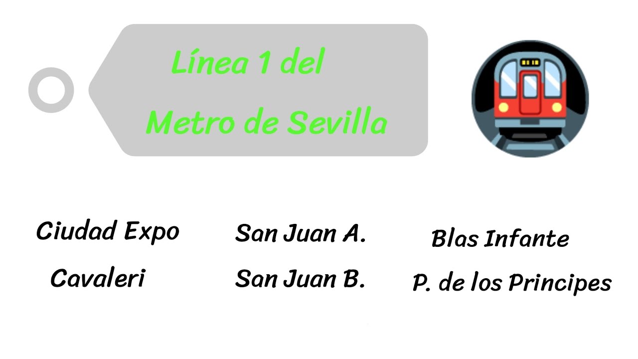 Desde Ciudad Expo hasta Parque de los Príncipes con la  línea 1 de metro de Sevilla