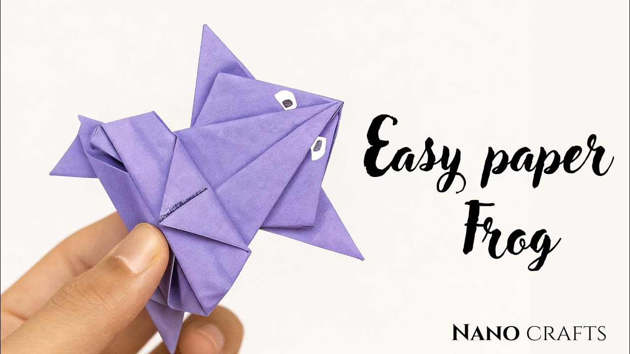 How to Make Easy paper Frog / Paper Toy / School crafts