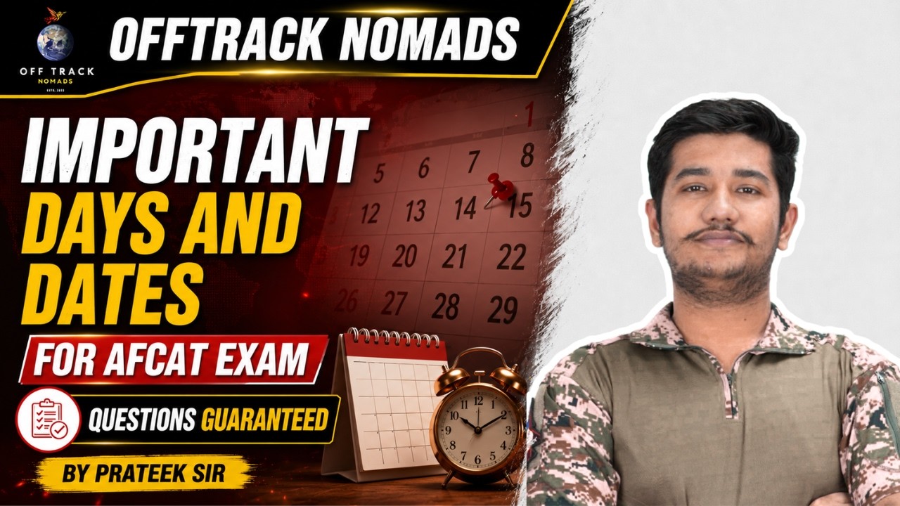 Important Days & Dates for AFCAT | AFCAT EXAM #afcatgk #afcatexam #offtracknomads