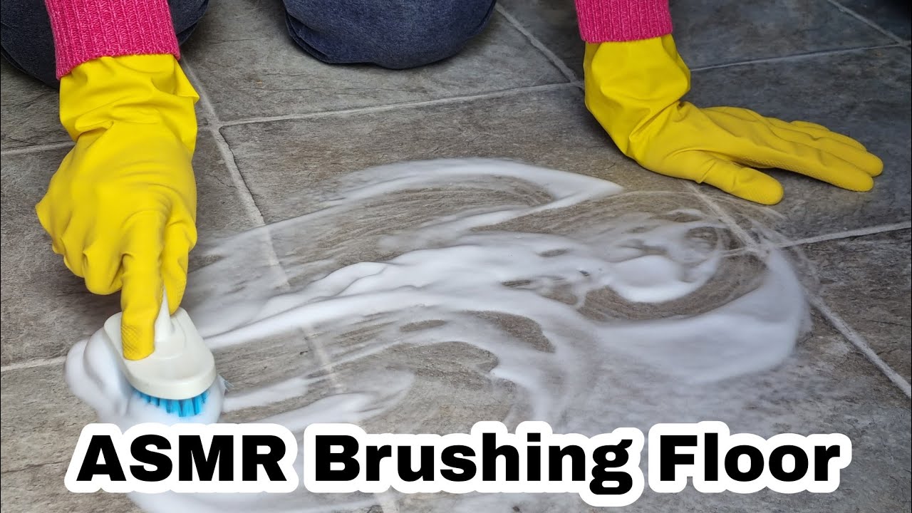ASMR Cleaning the Kitchen Floor | Relaxing Scrubbing, Wiping, Spraying Sounds | No Talking