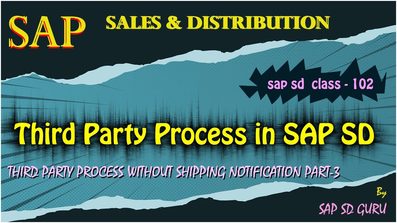 CONFIGURATION OF THIRDPARTY PROCESS WITHOUT SHIPPING NOTIFICATION  IN SAP #sap #thirdparty #3rdparty