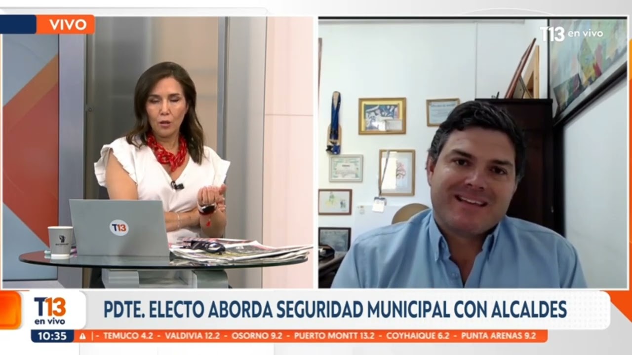 T13 Entrevista a Gustavo Alessandri, presidente de ACHM y alcalde de Zapallar